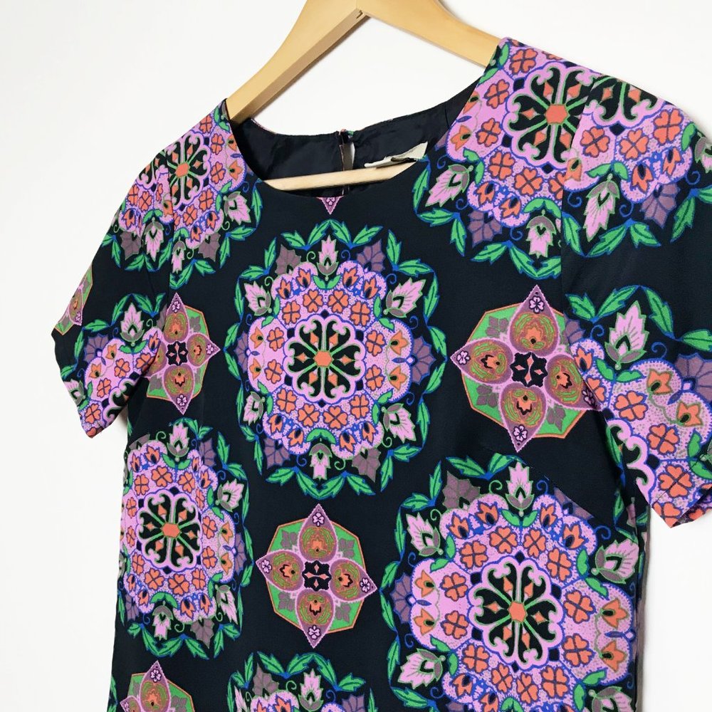 J. Crew Vibrant Medallion Pattern Shift Dress - image 4